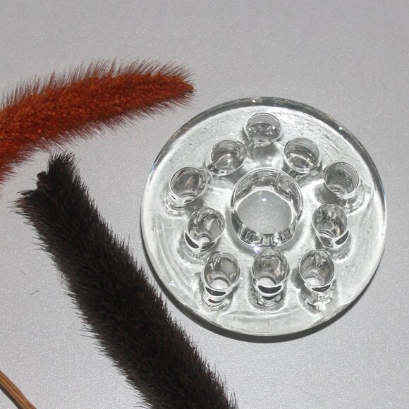 Vintage Glass Flower Frog | Flower Holder | Flower Arrangement - Picture 4 of 4